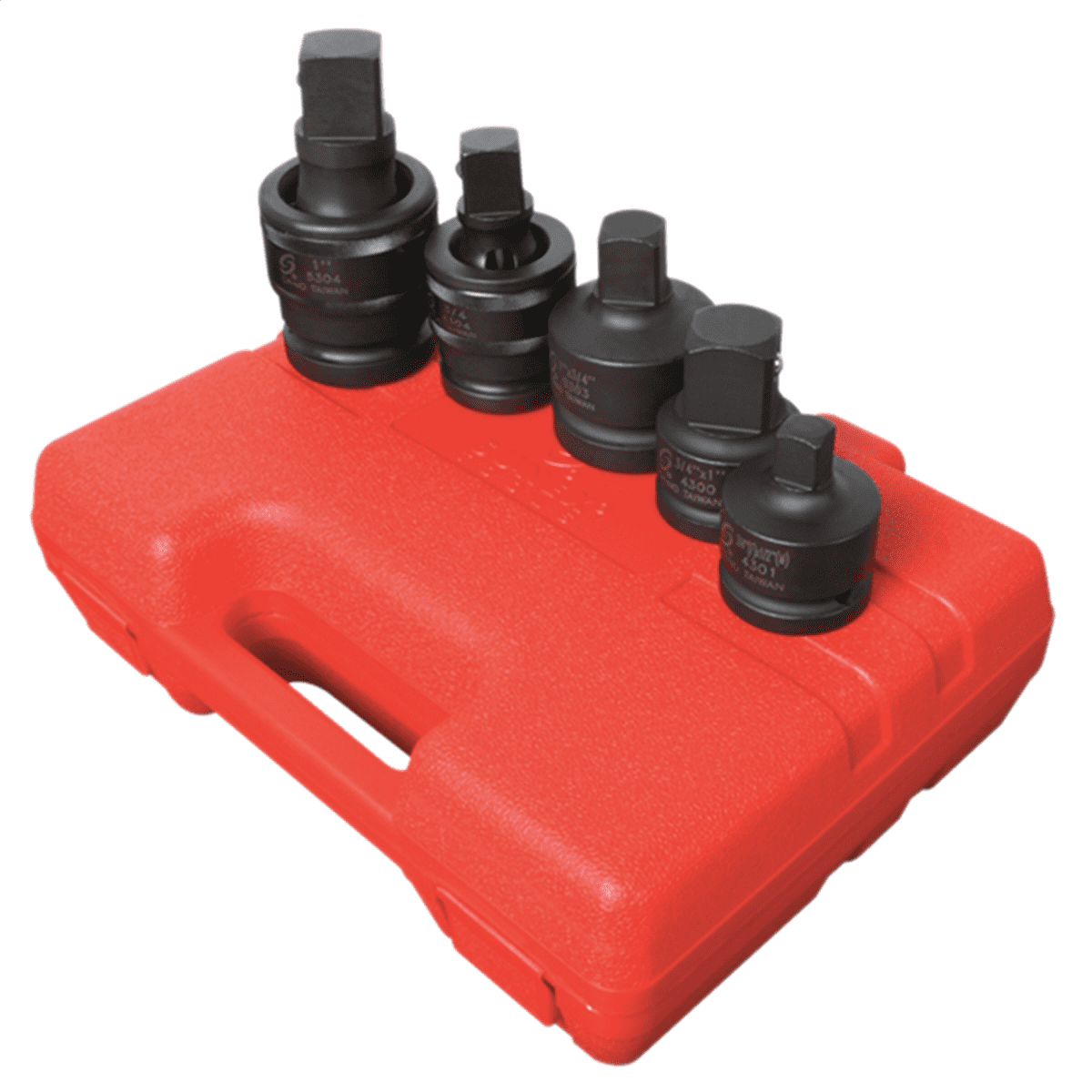 Sunex 4405 5 Piece 3/4" & 1" Drive Adapter & Universal Joint Impact Set