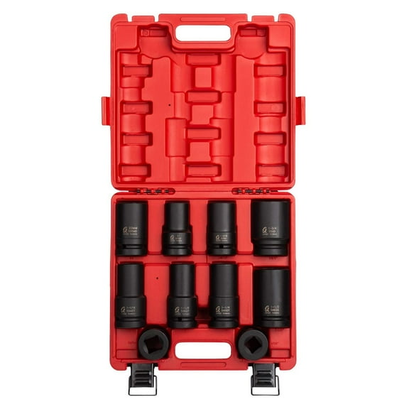 Sunex 5690A 10pc 1" Dr Fractional SAE / Metric HD Wheel Impact Socket Set