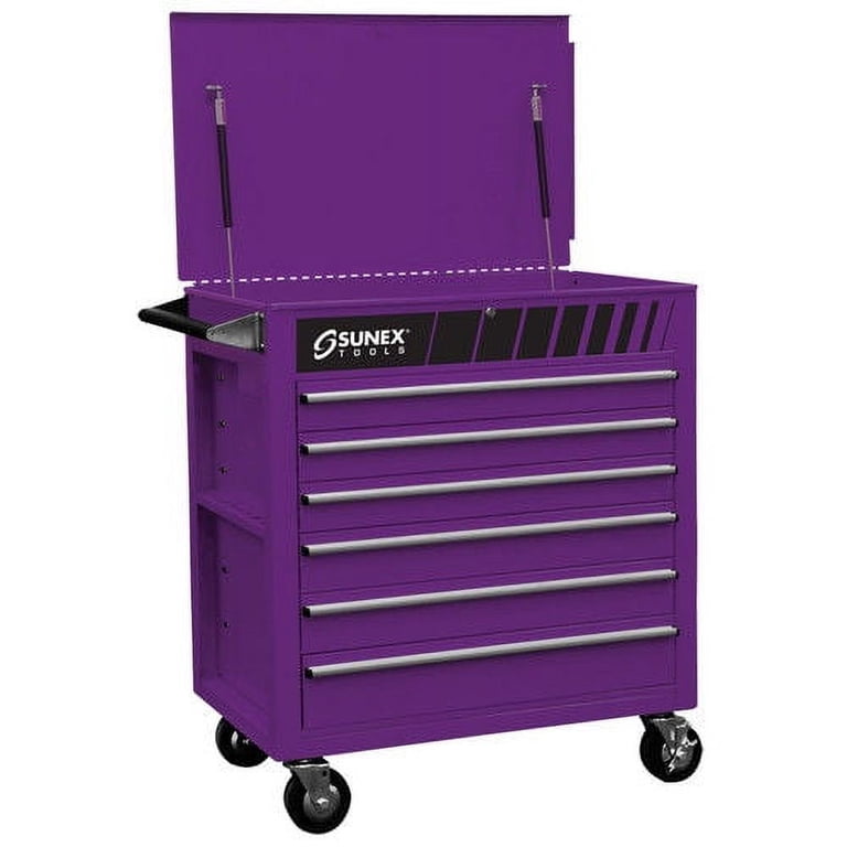 Sunex 8057P Premium Purple Full Drawer Service Cart - Walmart.com