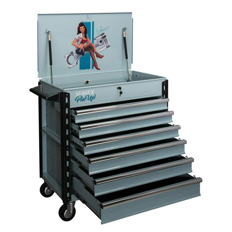 Sunex 8057XTELEANOR Eleanor Premium Full Drawer Service Cart Pin Up Series