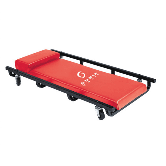 Sunex 8504 Red Vinyl Padded 4-Wheel 36" x 17" Creeper