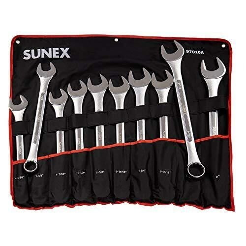 Sunex 97010A 10 Piece SAE Raised Panel Jumbo Combination Wrench Set Brand New!