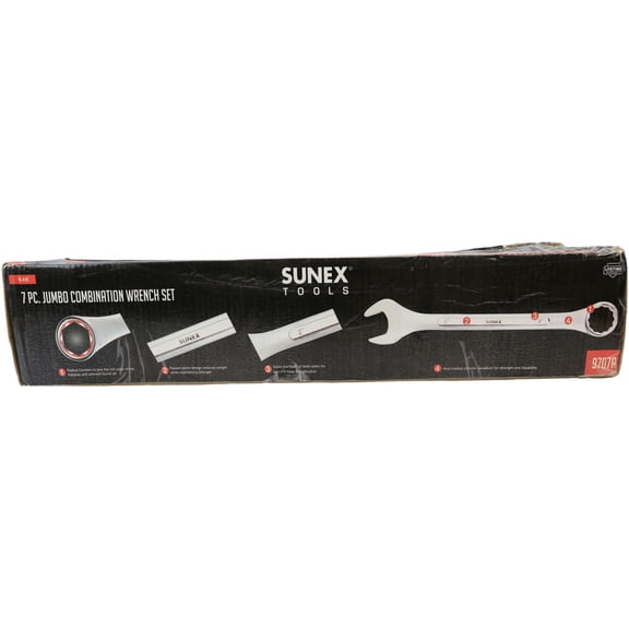 Sunex Tools 7 Piece Jumbo Combination Wrench Set 9707A