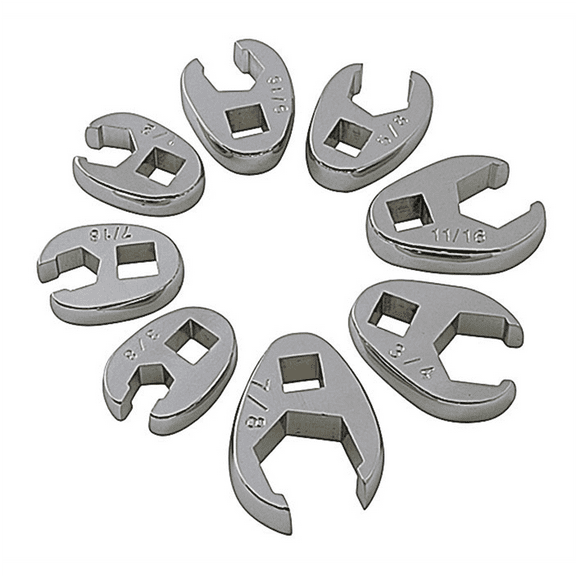 Sunex 9708 8-Piece 3/8" Drive Flare Nut Crowfoot Wrench Set