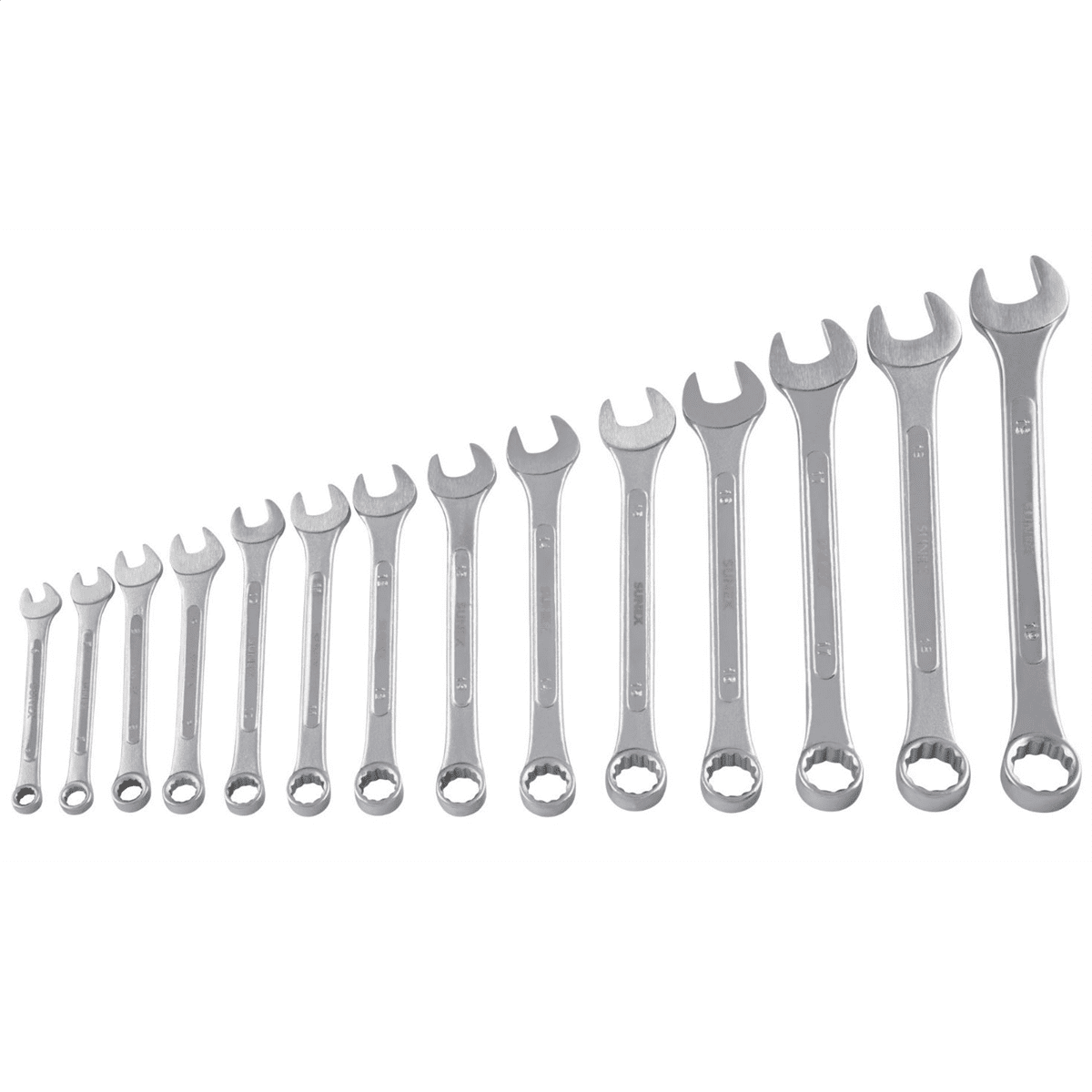 Sunex 9715A 14pc Metric Raised Panel Combination Wrench Set