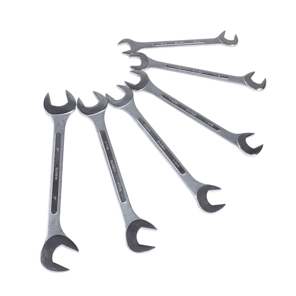 Sunex 9916 6Piece SAE Jumbo Raised Panel Angle Head Wrench Set