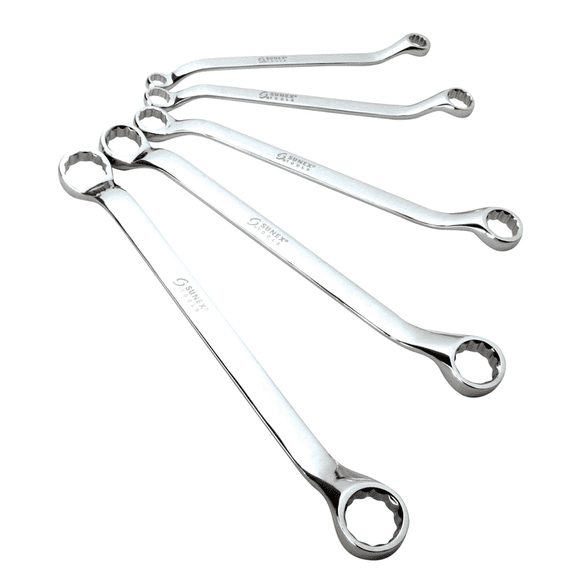 Sunex 9950 5-Piece Fractional SAE Double Box End Wrench Set