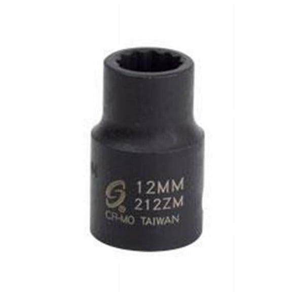 Sunex SU211ZM 0.5 in. Drive 11 mm. 12 Point Impact Socket