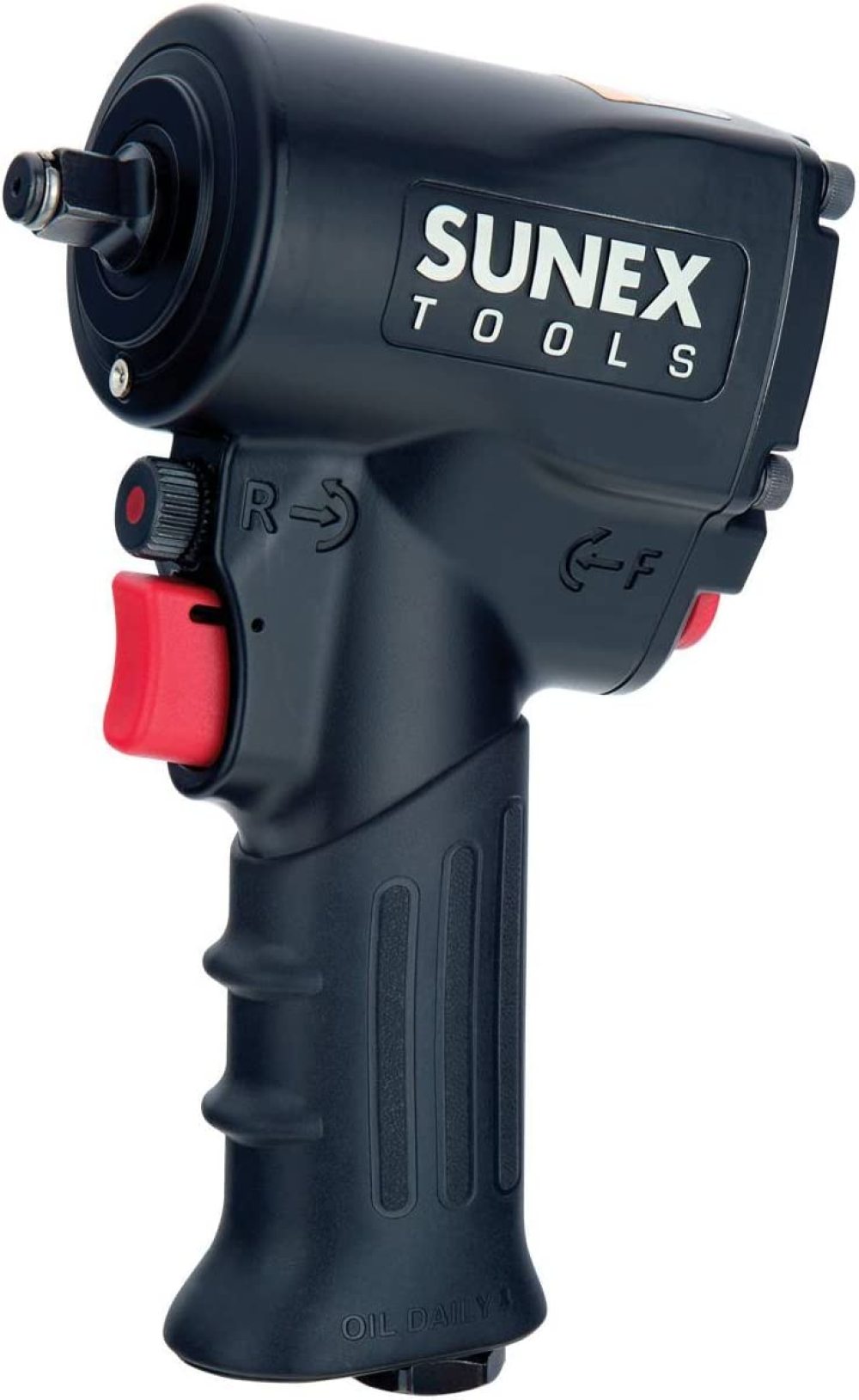 Sunex SXMC38, 3/8 Mini Air Impact Wrench with Grip, Super Duty