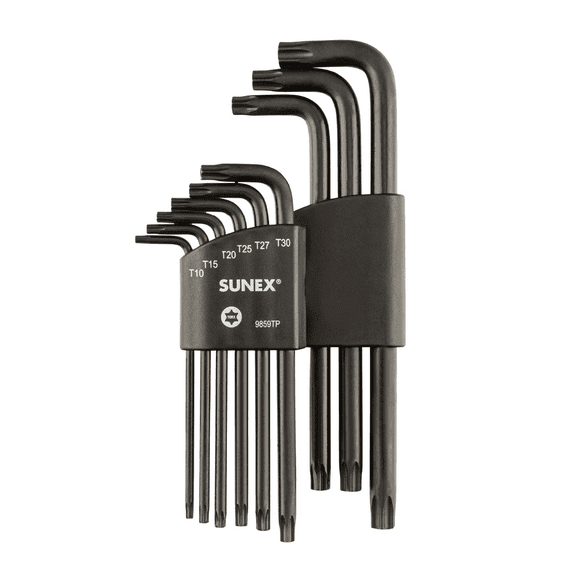 Sunex Tamperproof Torx Long Arm 9 Piece Magnetized Key Set, T10-T50
