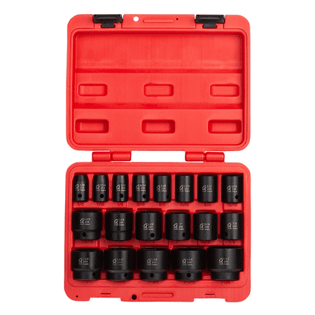 Sunex Tools, 1/2" Chrome Finish Socket Wrench & Set, 19 Piece