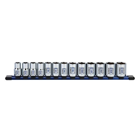 Sunex Tools 1/2" Drive Metric Chrome Socket Set