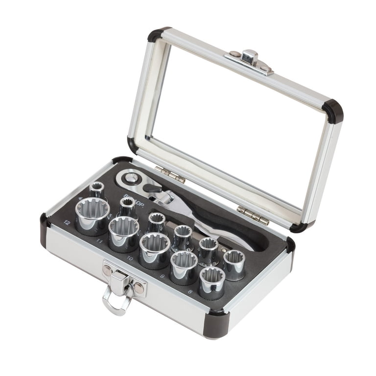Sunex 9723 1/4-Inch Drive Universal Spline Socket Set w/ Mini-Flex