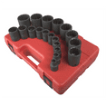 thumbnail image 1 of Sunex Tools 19pc 1/2" Drive 12pt Fractional SAE Impact Socket Set, 1 of 2