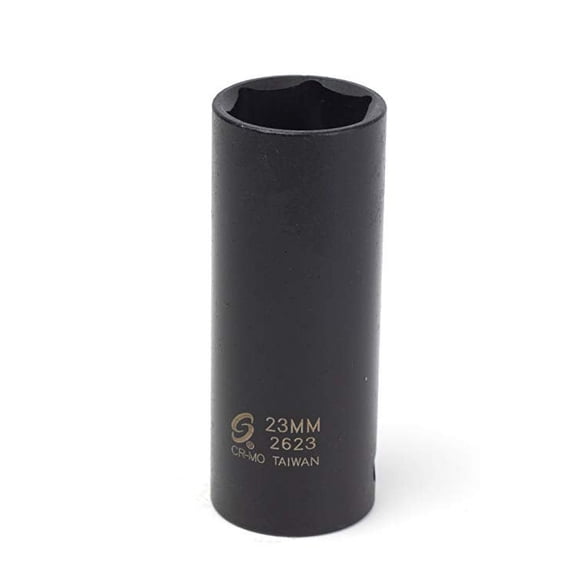 Sunex Tools 2623 - 1/2" Drive 23MM Extra Thin Wall Deep Impact Socket
