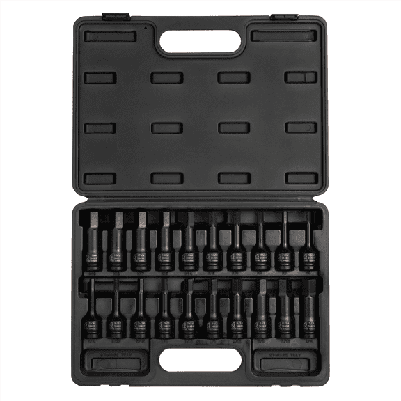 Sunex Tools 2637 - 20 Piece 1/2" Drive Impact Hex Driver Master Set