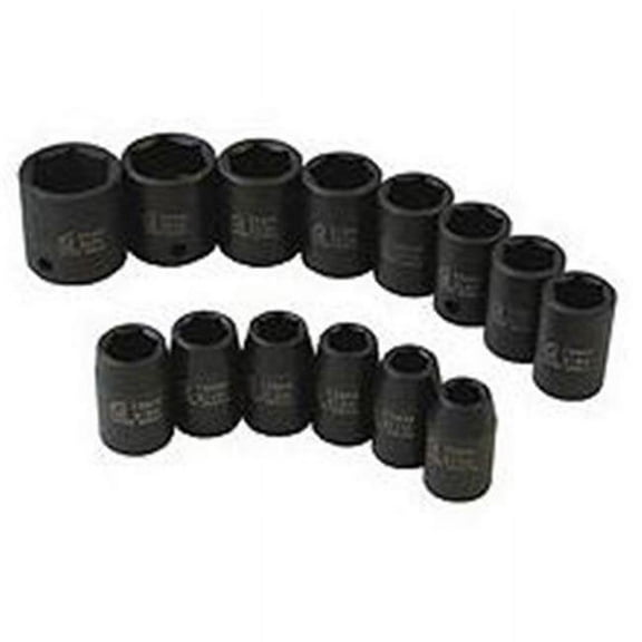 Sunex Tools 2652 14Pc 1/2 Drive Metric Standard Socket Set 10-27mm