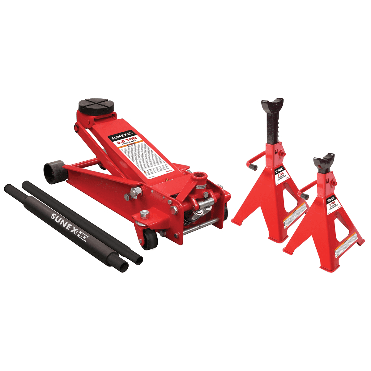 Sunex Tools 3-1/2 Ton Floor Jack Pack With 6 Ton Stands
