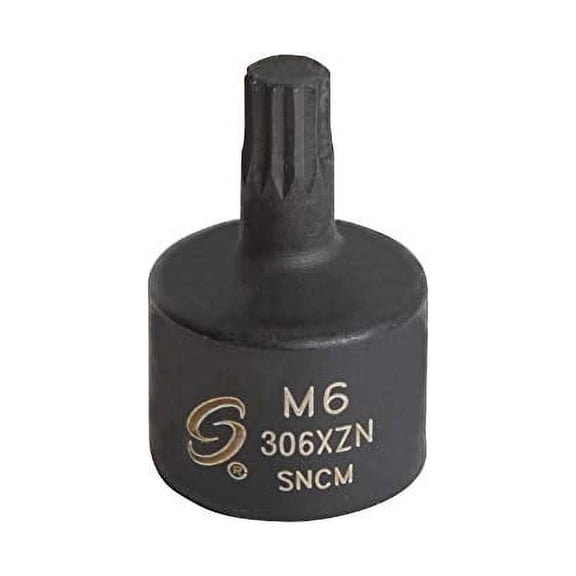 Sunex Tools 306XZN - 3/8" Drive M6 Stubby Triple Square Impact Socket