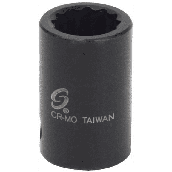 Sunex Tools 308MZ - 3/8" Drive 8MM 12 Point Metric Standard Impact Socket