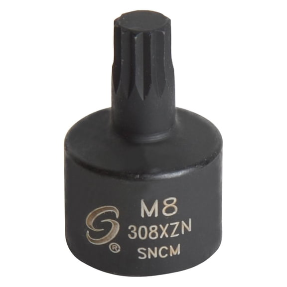 Sunex Tools 308XZN - 3/8" Drive M8 Stubby Triple Square Impact Socket