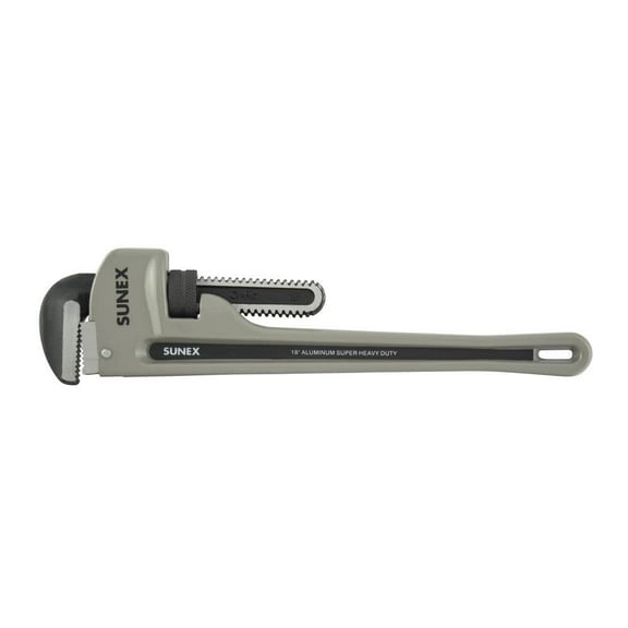 Sunex 18 In. Aluminum Super Heavy Duty Pipe Wrench Phosphates Jaws