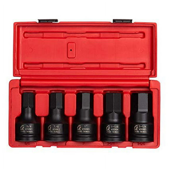 Sunex Tools 4506 - 3/4" Drive SAE Impact Hex Driver Set