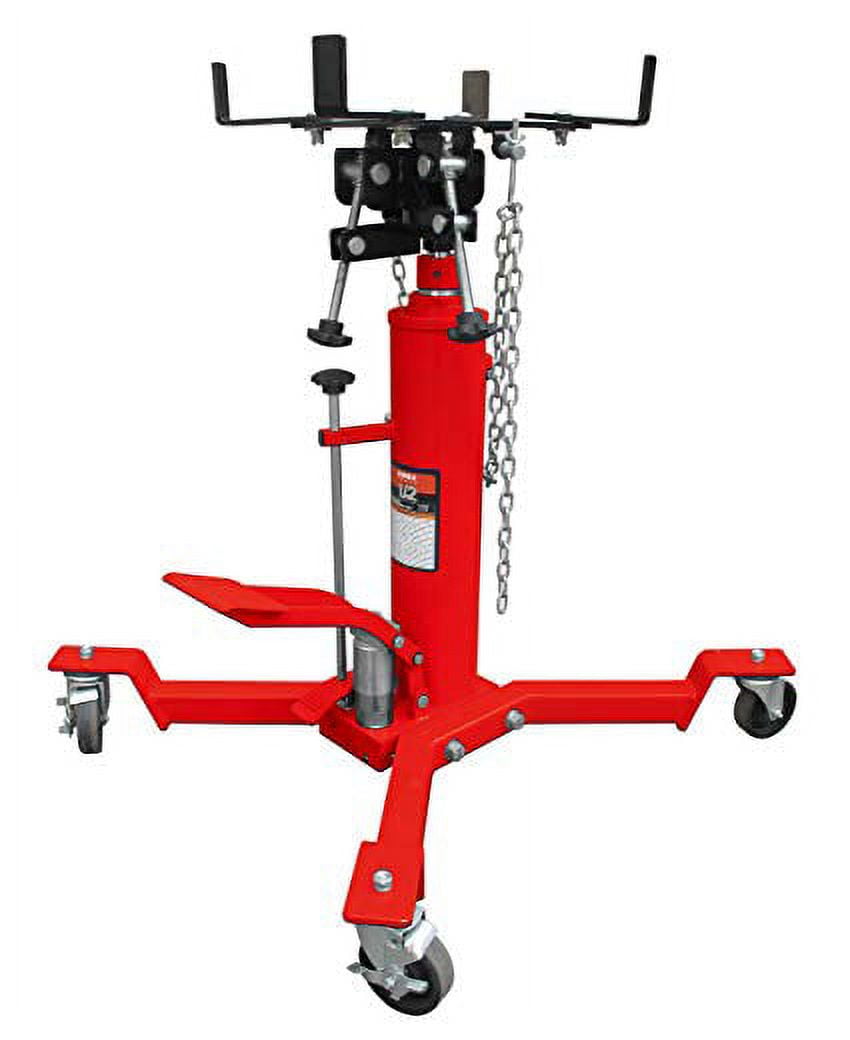 Sunex Tools 7793B 1000 LB Telescopic Transmission Jack with Foot Activated Pump Pedal