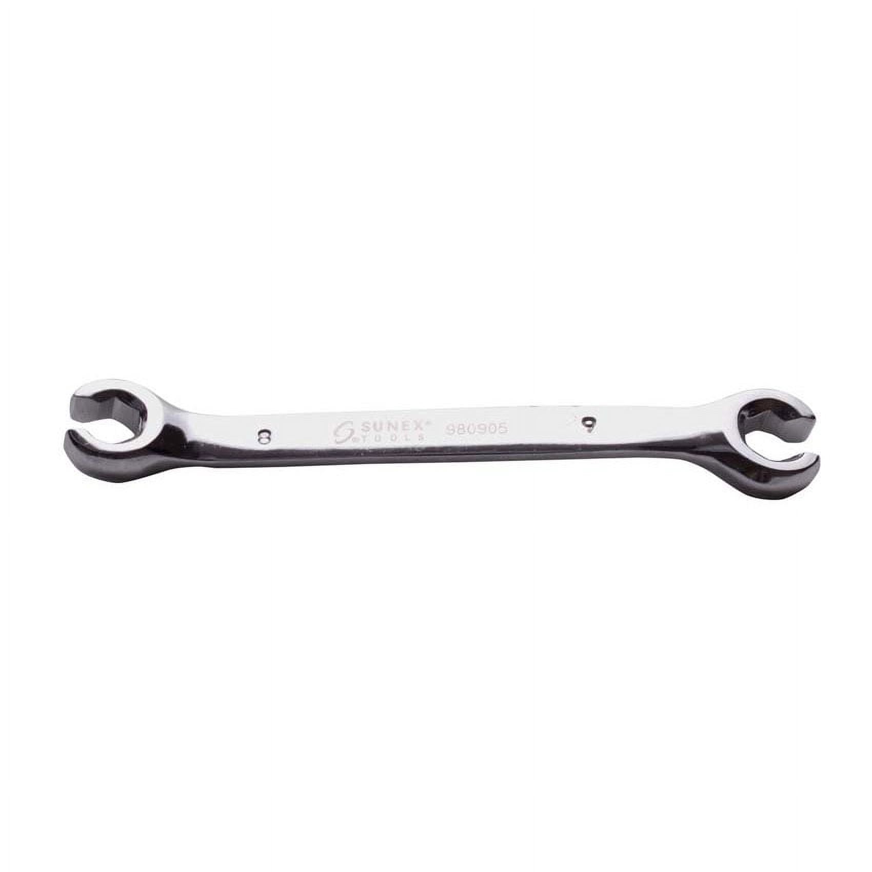 Williams Flare Nut Wrench — 9mm X 11mm Double-Ended, Satin Chrome Finish, Non-Marring For Tubing Fittings