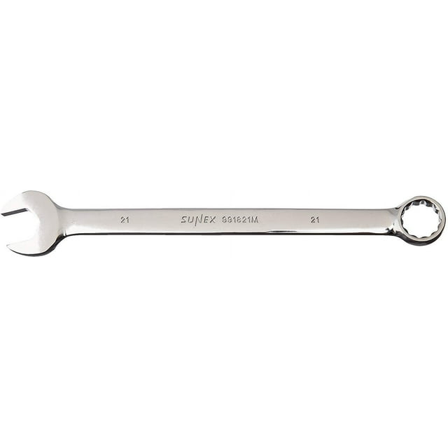 Sunex Tools 991821M 21MM Full Polish VGroove Combination Wrench