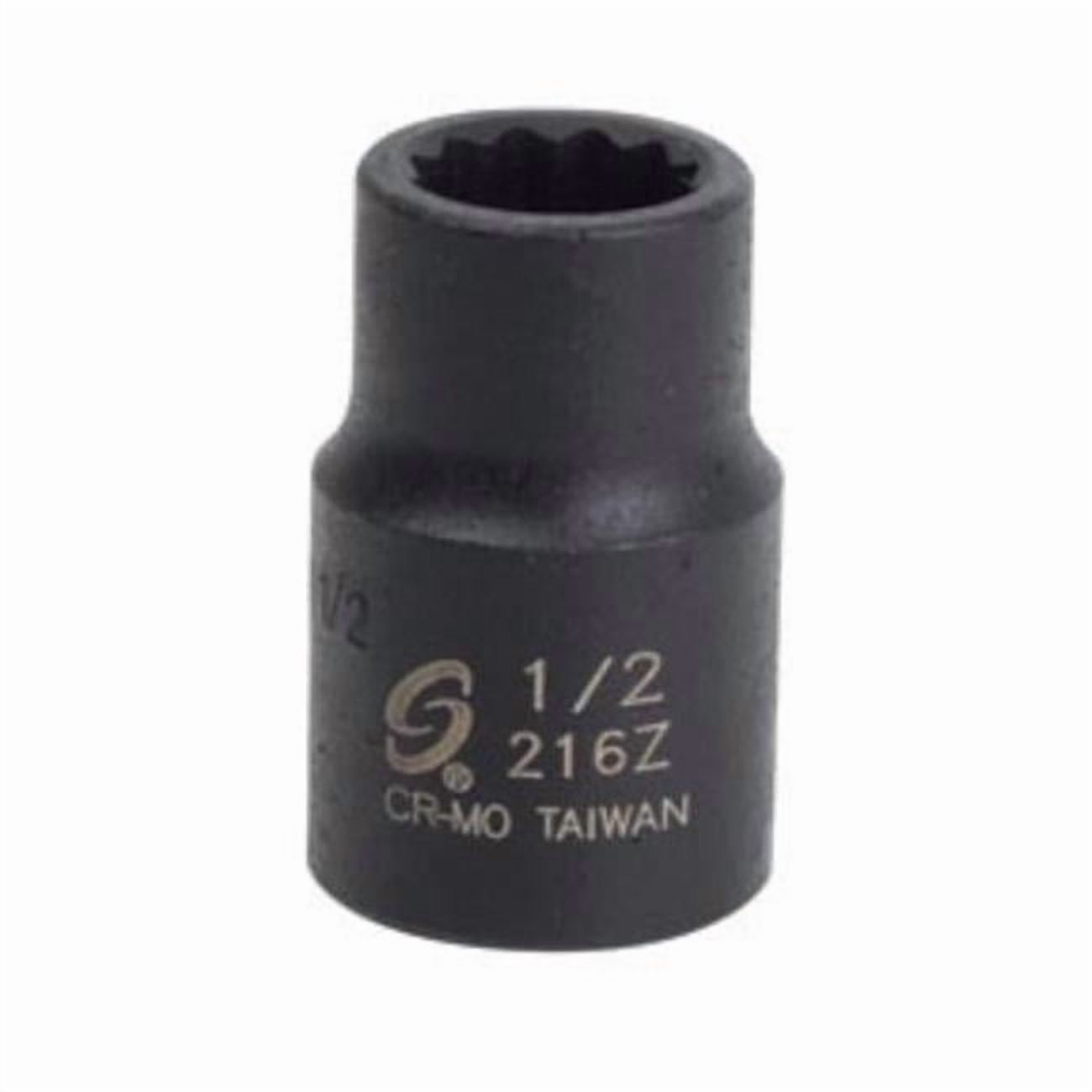 suu Sunex Tools SUU-216Z 0.5 x 0.5 in. Drive, 12-Point Impact Socket