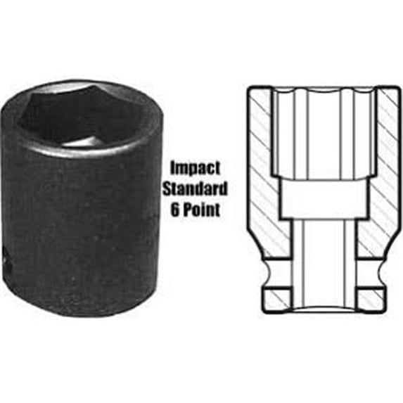 Sunex Tools 225ZM 1/2" Drive, 12 Pt. Impact Socket, 25mm SUU-225ZM
