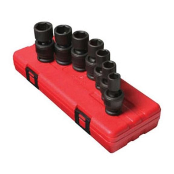 Sunex Tools SUU-2655 0.5 in. Drive Metric Universal Impact Socket Set - 7 Piece