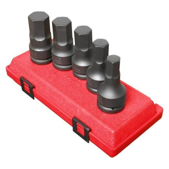 Sunex Tools SUU-4506 0.75 in. Drive SAE Hex Impact Bit Socket Set - 5 Piece
