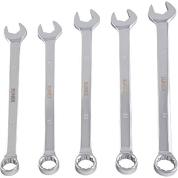 Sunex Tools SUU-9918MA Fully Polised Metric V-Groove Combination Wrench Set