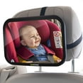 thumbnail image 1 of Sunferno Adjustable Shatterproof Baby Car Mirror for Rear Facing Baby, Black, 1 of 8