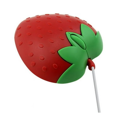 Sunffice Wired Mouse Strawberry Shape Corded Mouse 3-Button 1200DPI Optical USB Computer Mouse for Laptop, Chromebook, PC, Desktop, Mac, Notebook-Red