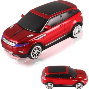 Sunffice Wireless Mouse, Cool Car-Shape Wireless Mouse with LED Headlights, 2.4G Unique Car Mouse for Kids with USB Receiver, 1600 DPI Cute Gaming Mouse for Laptop PC Computer-Red