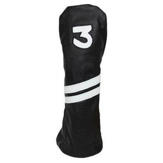 Sunfish Leather Black and White Fairway Headcover New