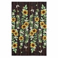thumbnail image 1 of Sunflower 1 Pack Kitchen Towel, Water Absorbent Dish Towel, Butterfly Flowers Green Leaf Brown Wood Grain Decorative Hand Towels - Quick Drying Cloth for Cooking Baking, 18x28 Inch, 1 of 8