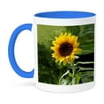thumbnail image 1 of 3dRose, Sunflower, 15oz Two-Tone Blue Mug, 1 of 7
