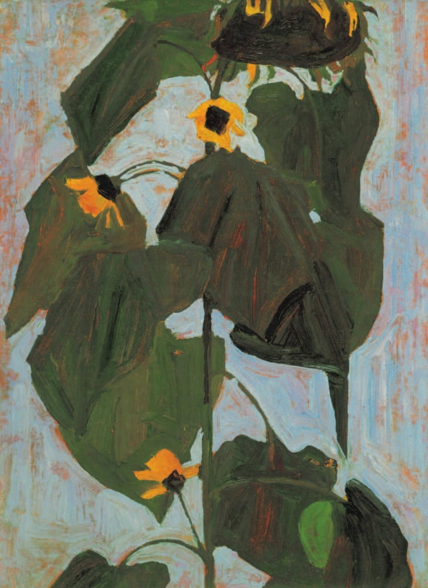 Sunflower 1908 Canvas Art - Egon Schiele (18 x 24)