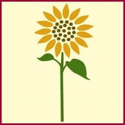 Sunflower 2 Stencil - Flower Floral Arrangements Bouquet Border Colonial Romantic DIY Vase Pitcher Decor Painting Gifts Crafts Laser Cut Mylar Reusable Templates - The Artful Stencil