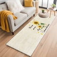 thumbnail image 1 of Sunflower 2'x6' Runner Rug, Vintage Botanical Washable Non-Slip Area Rugs for Hallway Kitchen Floor Bedroom Entryway, StainResistant Laundry Carpet Decoration Indoor Mat Farmhouse Flowers, 1 of 9