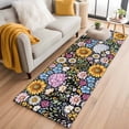 thumbnail image 1 of Sunflower 2'x6' Runner Rugs for Hallway Kitchen Bedside Non Slip Washable, Colorful Flowers Summer Botanical Entryway Rug Runners with Rubber Backing, Long Carpet Runner for Laundry Room, 1 of 8