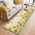 thumbnail image 1 of Sunflower 2'x6' Runner Rugs for Hallway Kitchen Bedside Non Slip Washable, Summer Eucalyptus Botanical Floral Vintage Entryway Rug Runners with Rubber Backing, Long Carpet Runner for Laundry Room, 1 of 8
