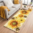 thumbnail image 1 of Sunflower 2'x6' Runner Rugs for Hallway Kitchen Bedside Non Slip Washable, Yellow Floral Elegant Flowers Pastoral Entryway Rug Runners with Rubber Backing, Long Carpet Runner for Laundry Room, 1 of 8