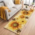 thumbnail image 1 of Sunflower 2'x6' Runner Rugs for Hallway Kitchen Bedside Non Slip Washable, Yellow Floral Elegant Pastoral Flowers Rustic Entryway Rug Runners with Rubber Backing, Long Carpet Runner for Laundry Room, 1 of 8
