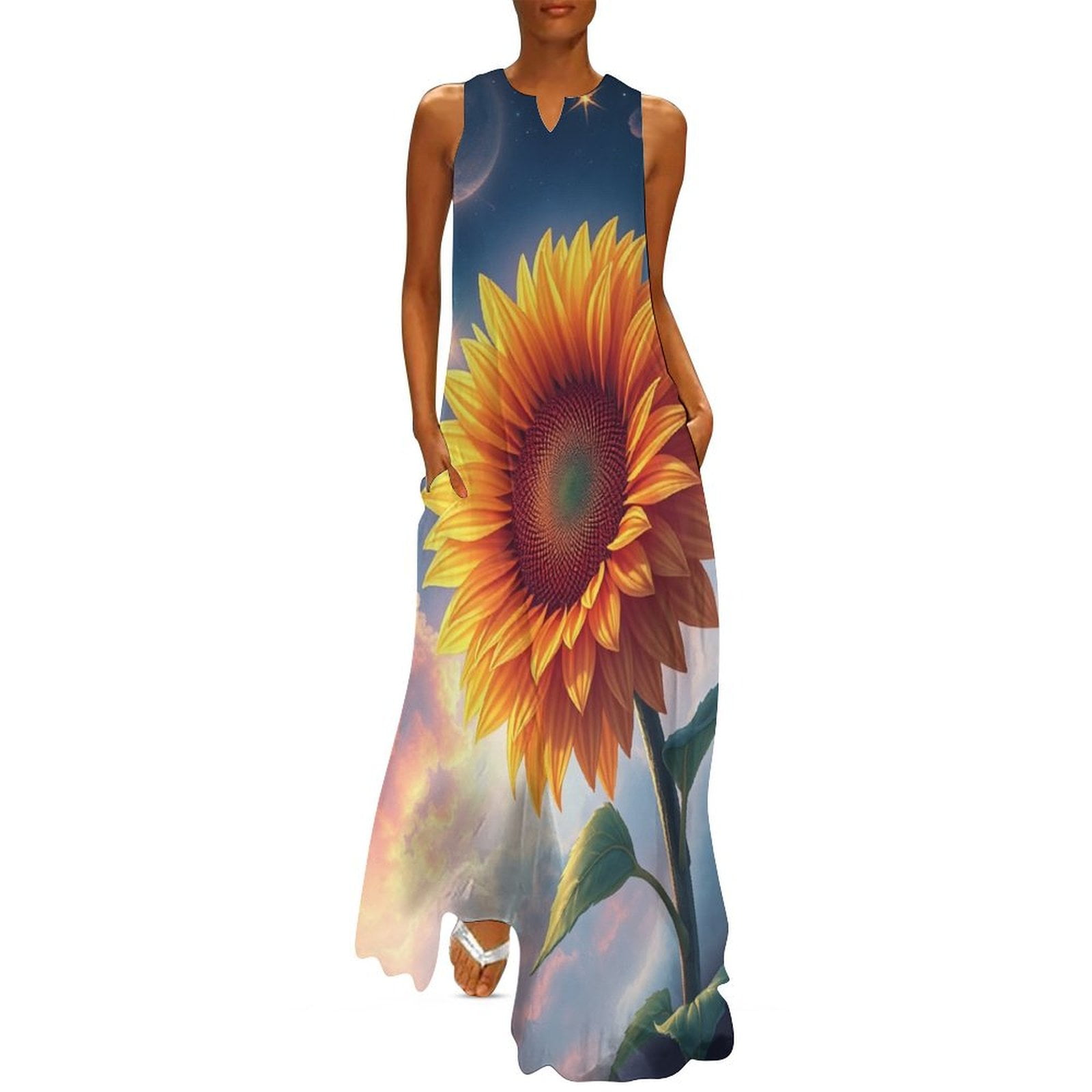 Sunflower 2025 Dress Evening Elegant And Chic Women for Outfits Beach  Clothes Women Dress - Walmart.com