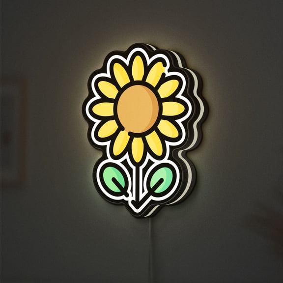 Sunflower 3D Novelty Light Box, Cheerful Garden-Inspired Decor for Patios and Nature-Loving Homes (Width 8 inch, 20cm)